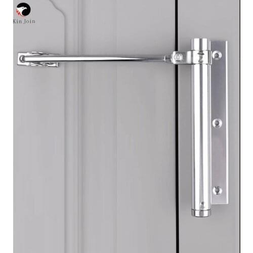 Adjustable Door Automatic Closer Aluminum Alloy Automatic Door Spring Silver Tone Intensity Suitable For Fire Door 40 kg