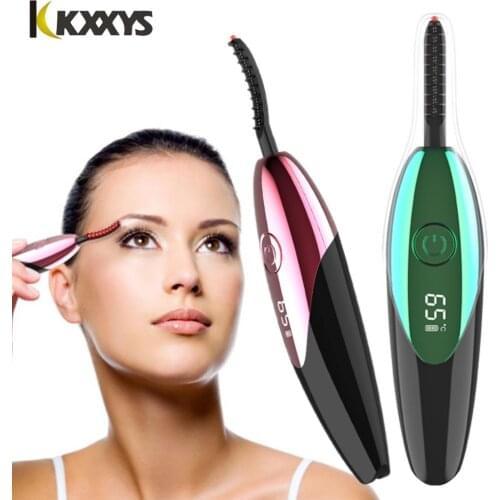 Electric Heated Eyelash Curler USB Rechargeable Eye Lash Curling Clip, Quick Natural Curling Long Lasting Eyelashes Curl Tool
