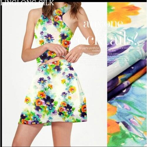 SILK LINEN FABRIC 14m/m Width 55"-140cm 30%Silk Fabric+70%Linen Dress Fabric 2016 New Fashion Patchwork Pattern Fabric Wholesale