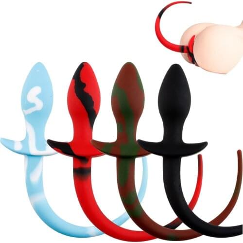 Sex toys Dog tail plug Silicone dog tail Anal doggy tail toy Silicone anal plug dog tail Sex toy silicone dog tail