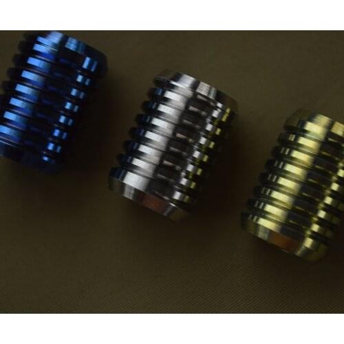 Titanium Knife Beads Titanium Alloy Threaded Knife Pendant Necklace EDC Buckle Paracord Pendant