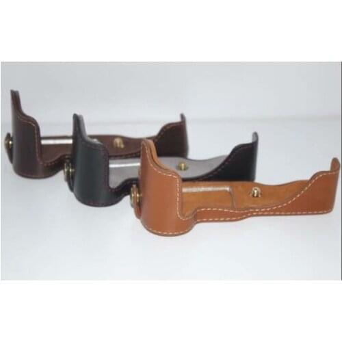 Tian beier Leather half body camera case set for Canon EOS M5 of the camera base