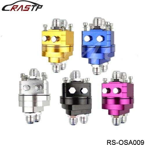 RASTP Universal Oil Filter Cooler Sandwich Plate Adapter(Purple Blue Black Silver Gold) RS3-OSA009