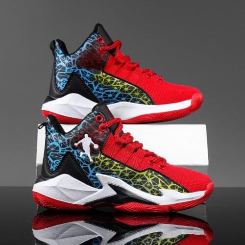 High Quality Boys Basketball Shoes Non-Slip Breathable Top Kids Sneakers Children Sport Shoes Boy Child Trainer Shoe Boots 2021