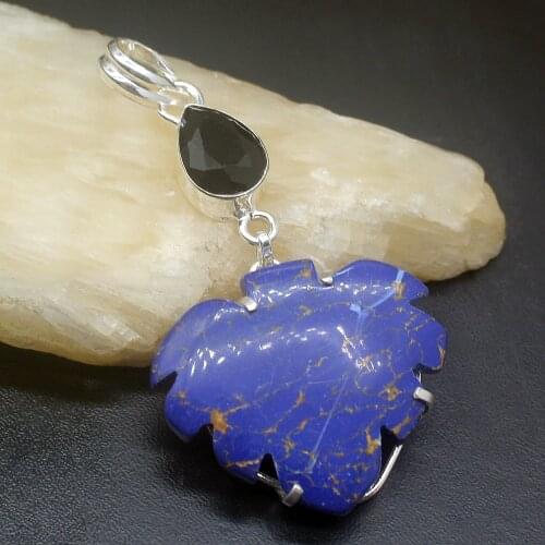 Gemstonefactory Jewelry Big Promotion 925 Silver Sea Sediment Black Onyx Women Ladies Mom Gifts Necklace Pendant 0387