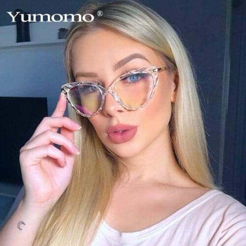 Cat Eye Classic Eyeglasses For Women Fashion Anti Blue Light Glasses Aolly Frame Retro Clear Myopia Eyewear Lady Optical Glasses