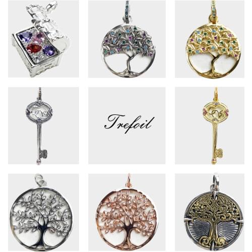 Pendant Treasure Chest Openable 925 Sterling Silver High Quality Zircon Stones Fashion Women Jewelry Accessories Fit Necklace