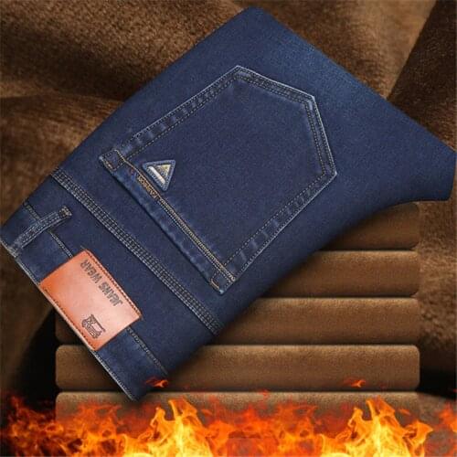Winter Warm Jeans Men Plus elvet High Waist stretch Winter Thick Jeans For Male Denim Jeans