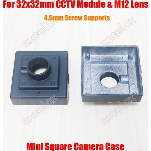 10PCS/Lot 32x32mm CCD CMOS Analog Camera Mini Square Case Metal ATM FPV CCTV Module Board M12 Lens Use Casing Housing