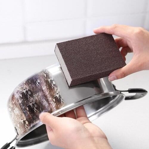 3/5Pcs Emery Sponge Rinse Brush Rust Remover Magic Sponge Eraser Dishwashing Brush Pot Cleaning Brush Kitchen Cleaning Tools