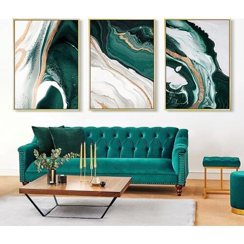 Abstract Modern Green Canvas seaview Art Paintings For Bedroom Living Room restaurant Posters And Prints Wall Poster Home Decor