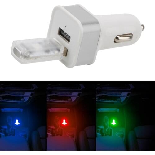 Car LED Atmosphere Light RGB Universal Voice and Touch Control USB Magic Stage Effect Light Decorative Lamp Cigarette lighter