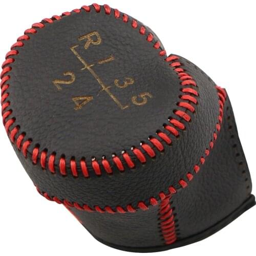 Car Gear Shift Collars for VW Jetta Golf 5 6 Bora Tiguan Polo Touran Caddy Leather Car Gear Head Shift Knob Cover for Volkswagen