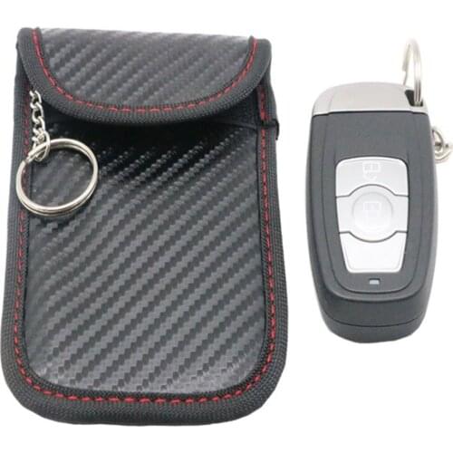 Car Key Signal Blocker Faraday Bag Keyless Fob RFID Blocking Pouch Case Storage Bag Car Key Organizer