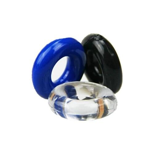 Candiway 3 Pcs Soft TPR Cock Rings Time Delay Tool Prevent Premature Ejaculation Penis Ring Adult Products Sex Toys For Men