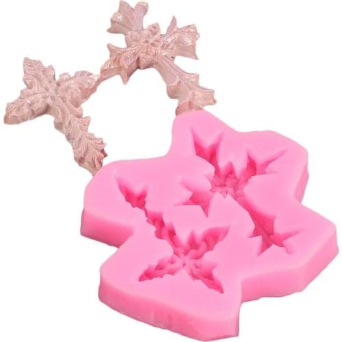 Flower Lace Cross Silicone Cake Mold Non-StSilicone Mould For Candy Cookies Fondant Cake Decorating Tools Cake Tools