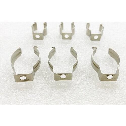 Camal 10pcs T8 T5 Fluorescent Tube Clip Holders 1"-1.5" Tube Holder Metal LED Tube Lamp Bases Bracket U Clips Easy Install DIY