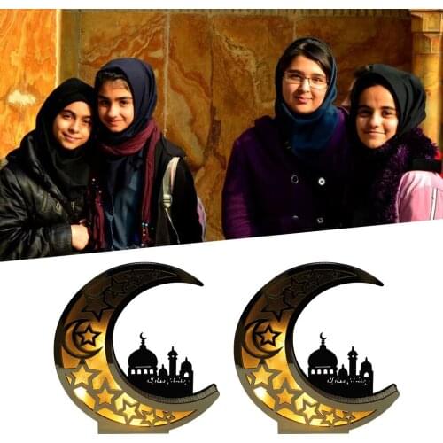 DIY Ramadan Decoration Ornament Led Light Palace Eid Mubarak Decor Muslim Craft Suppiles Ramadan Decoration for Home Party Decor