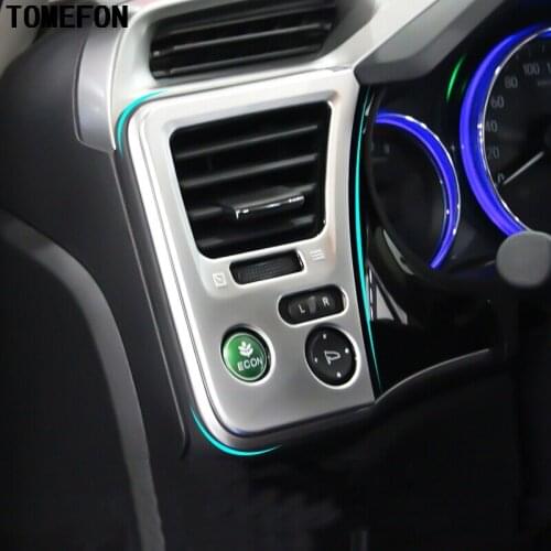 For Honda New City LHD 2014 2015 2016 Car Styling ABS Chrome Air Vent Trim Sticker Car Air Conditioning Outlet Cover Stickers