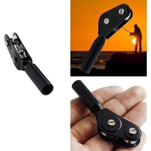 Double Roller Fishing Rod Guide Tip Durable Pulley Ring Rod Guide Tips Sea Fishing Boat Trolling Tools