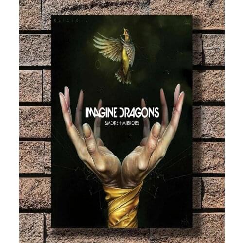F257 Imagine Dragons Smoke Rap Rock Music Silk Fabric Wall Poster Art Decor Sticker Bright