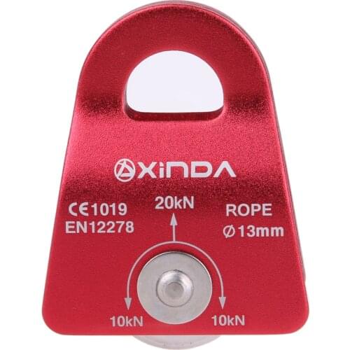 2000kg Flexible Active Pulley Block 360 Degree Swivel Pulley for Outdoor Rock Climbing Rope Ice Belt Lifting Sling