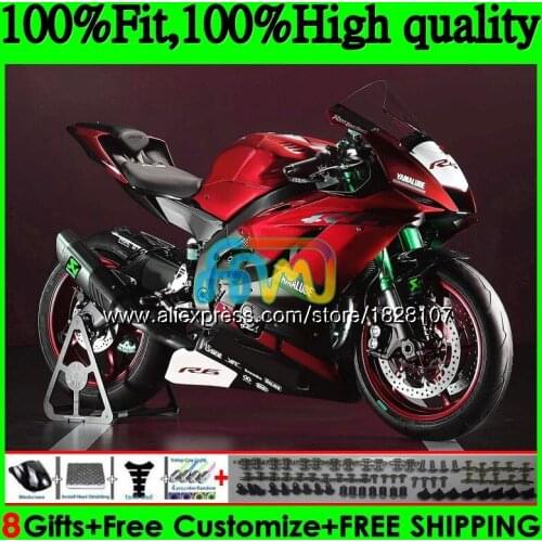 Injection OEM For YAMAHA YZF600 YZF R6 YZFR6 Wine red sale 17 18 19 118BS.47 YZF 600 R 6 YZF-600 YZF-R6 2017 2018 2019 Fairings