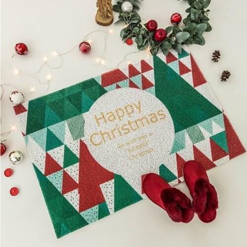 Santa Design Home Doormat Kitchen Bedroom Bath Hallway Entrance Door Mat PVC Anti-slip Mat Dust-proof Custom Living Room Carpet