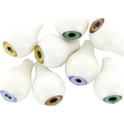 MagiDeal 8Pcs/Pack Round Acrylic Doll Eyes Eyeballs for Porcelain Dolls Vinyl Dolls Animals Halloween Props DIY Toys 16mm