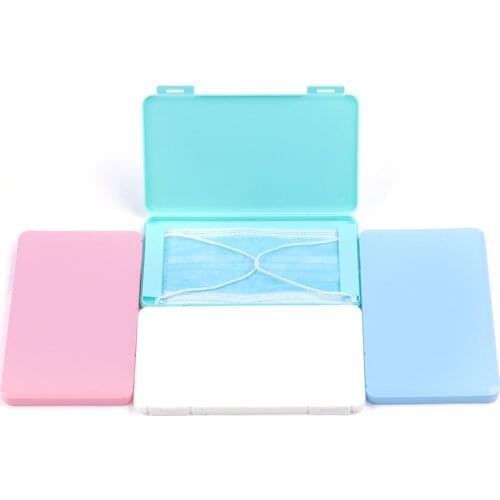 Face Mask Storage Box Portable Mask Packaging Box Dustproof Disposable Mask Storage Case Plastic Mask Storage Folder 2020 New