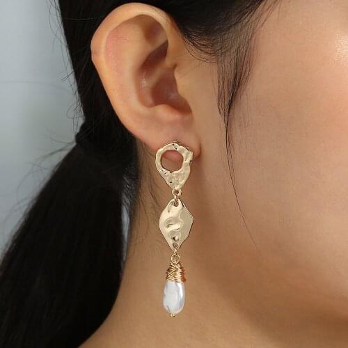 Fashion exaggerated palace style baroque temperament geometric ethnic style retro earrings