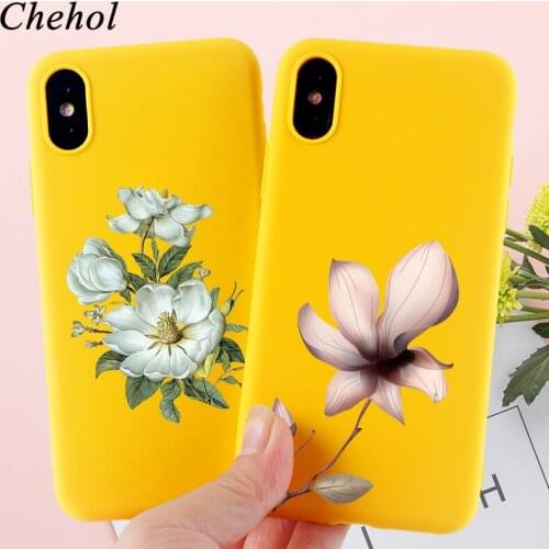Fashion Floral Phone Case for IPhone 11 Pro 8 7 6s Plus X XS MAX XR Cases Flower Soft TPU Silicone Box Back Covers Accessories