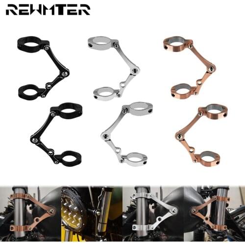 Motorcycle Universal 39mm-41mm Headlight Bracket Mount Clamp Cafe Racer Fork Tube Holder For Harley Touring Sportster Softail FL