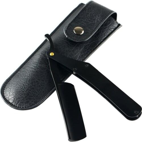 Men Razor Stainless Steel Barber Shaving Shaver Safe Knife For Face Beard Cutting Folded Manual Razor With Bag