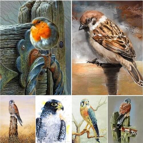 5D DIY Diamond Painting Animal Bird Cross Stitch Kit Full Drill Embroidery Mosaic Art Picture of Rhinestones Decor New Arrival
