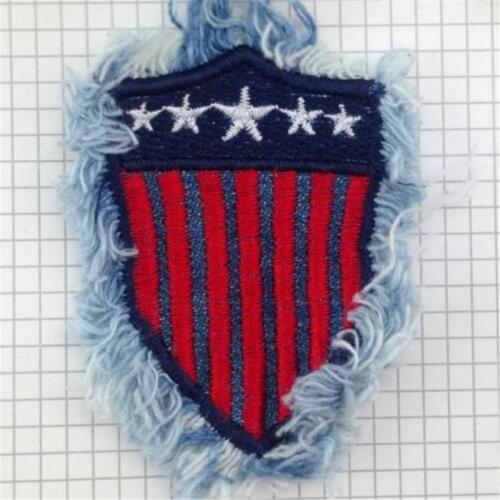 Clothing diy embroidery jeans patch deal with it shield punk biker patches for clothes badges stickers fabric free shipping