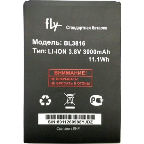 New 3000mAh Battery For Fly IQ4504 BL 3816 Quad EVO Energy 5 BL3816 mobile phone Batteries