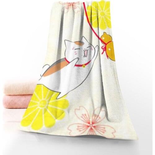 Hot Sale Custom Natsumes Book of Friends 35x75cm And 70x140cm Daily Exercise Fitness Fast Dry Face Microfiber Towel