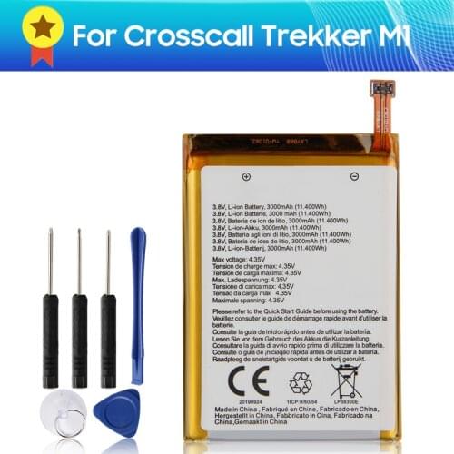 Original Replacement Battery CROSSCALL M1 for Crosscall Trekker M1 Genuine Battery Quality Product +tools 3000mAh 4.35V 11.4Wh