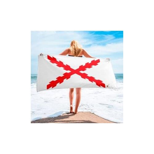 Burgundy Cross beach towel