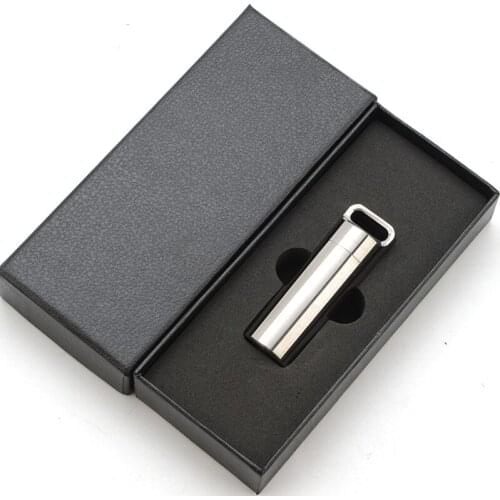 Portable Pendant Survival Waterproof Medicine Pill Gift Box Titanium Alloy Steel Seal Cabin Camping Sealed Drug Warehouse