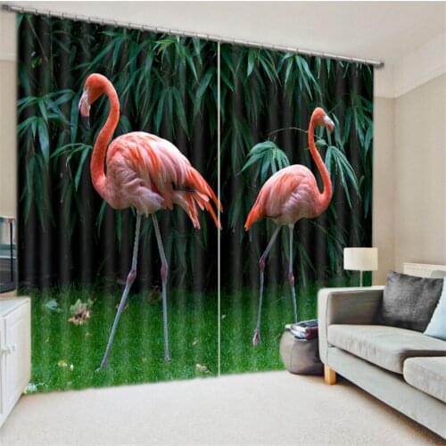 Kids Bedroom Luxury Blackout 3D Window Curtains For Living Room Drapes cortinas Rideaux Customized size Red-crowned crane print