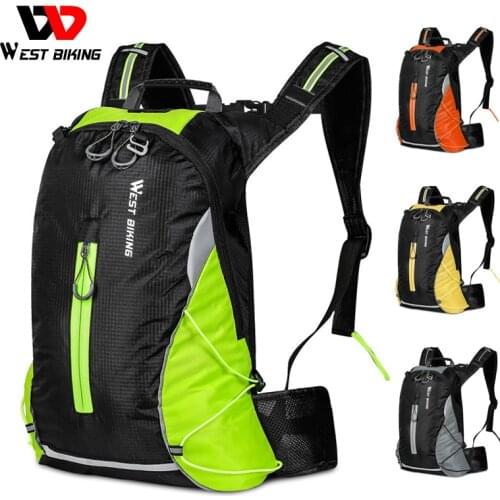 WEST BIKING 10L Sport Backpacks Foldable Bike Bag Travel Mountaineering Bag Women Men Back Pack Hold Water Cycling Bicycle Bag