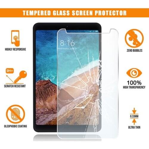 For Xiaomi Mi Pad 4 LTE Tablet Tempered Glass Screen Protector 9H Premium Scratch Resistant Anti-fingerprint HD Clear Film Cover