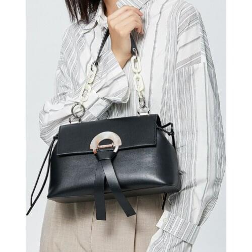 OUSSON 2021 Soft Leather Street Underarm Bag Fashion Large Capacity One-Shoulder Bag Work Ladies Crossbody Bag