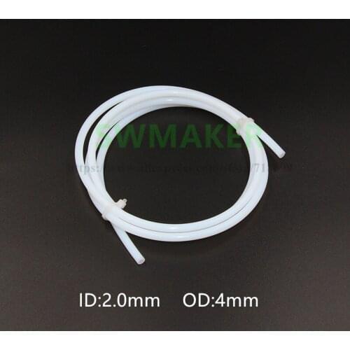 SWMAKER 1M PTFE Tube For TL-Feeder J-head hotend RepRap Rostock Bowden Extruder 1.75mm filament ID 2.0mm OD 4mm