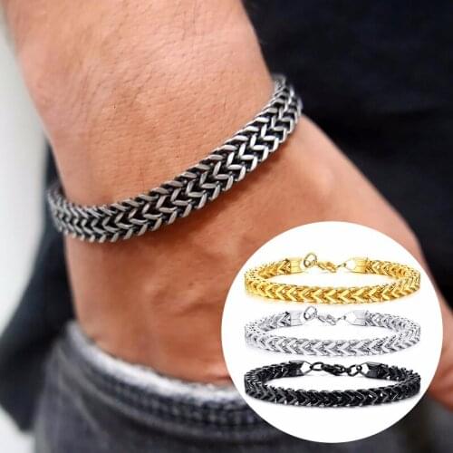 1Pc High Quality Snake Chain Bracelet Stainless Steel Charm Bracelets for Men Punk Hip Hop Bracelet Bangle Rock Jewelry Gifts