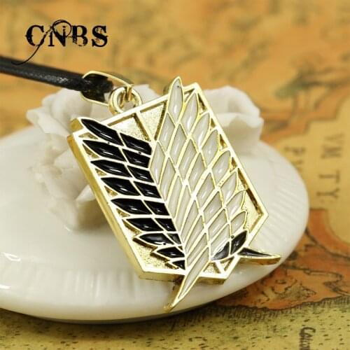 12/pcs/lot Hot Anime Attack on Titan Scout Regiment Necklace can dropshipping Charm Pendant Cosplay Accessories Jewelry Gift