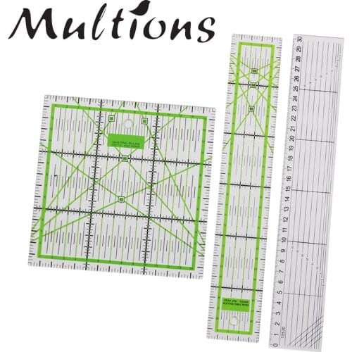 Acrylic Sewing Patchwork Ruler Quilting Ruler Fabric Cutting Ruler with Colored Grid Lines Clear Mark for Quilting Sewing Tools