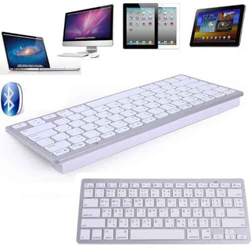 New English Thai 78 Keys Wireless Bluetooth Keyboard for Laptop Tablet Cellphone